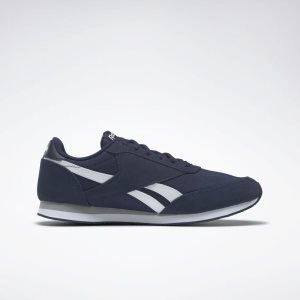 Adidasy Męskie Reebok Royal Classic Jogger 2 Granatowe/Białe/Szare PL 02NXBAY